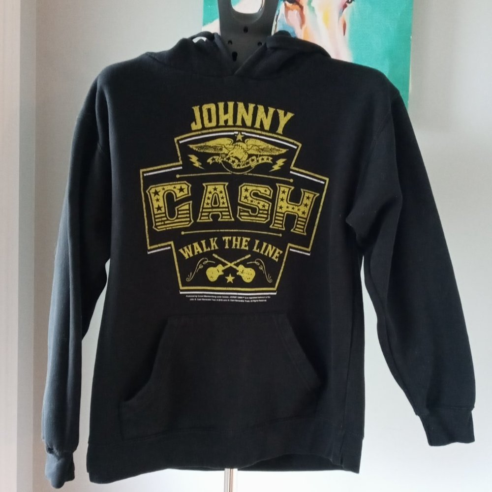 Awesome Johnny Cash "Walk the line" black hoodie